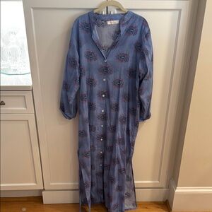 Floral Blue Maxi Dress